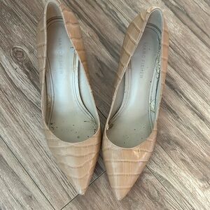 Marc fisher block heels nude